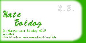 mate boldog business card